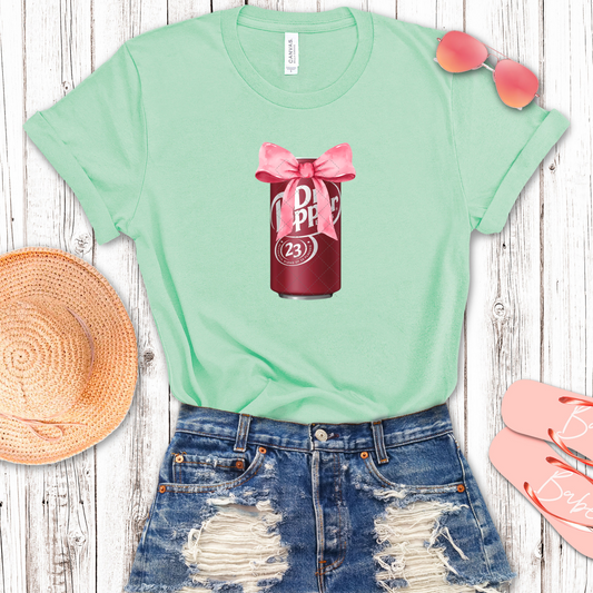 Cherry Flavored Soda with Bow Transfer