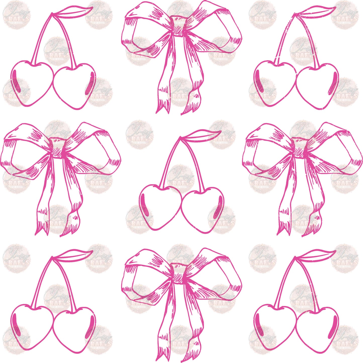 Cherry's & Bows Transfer