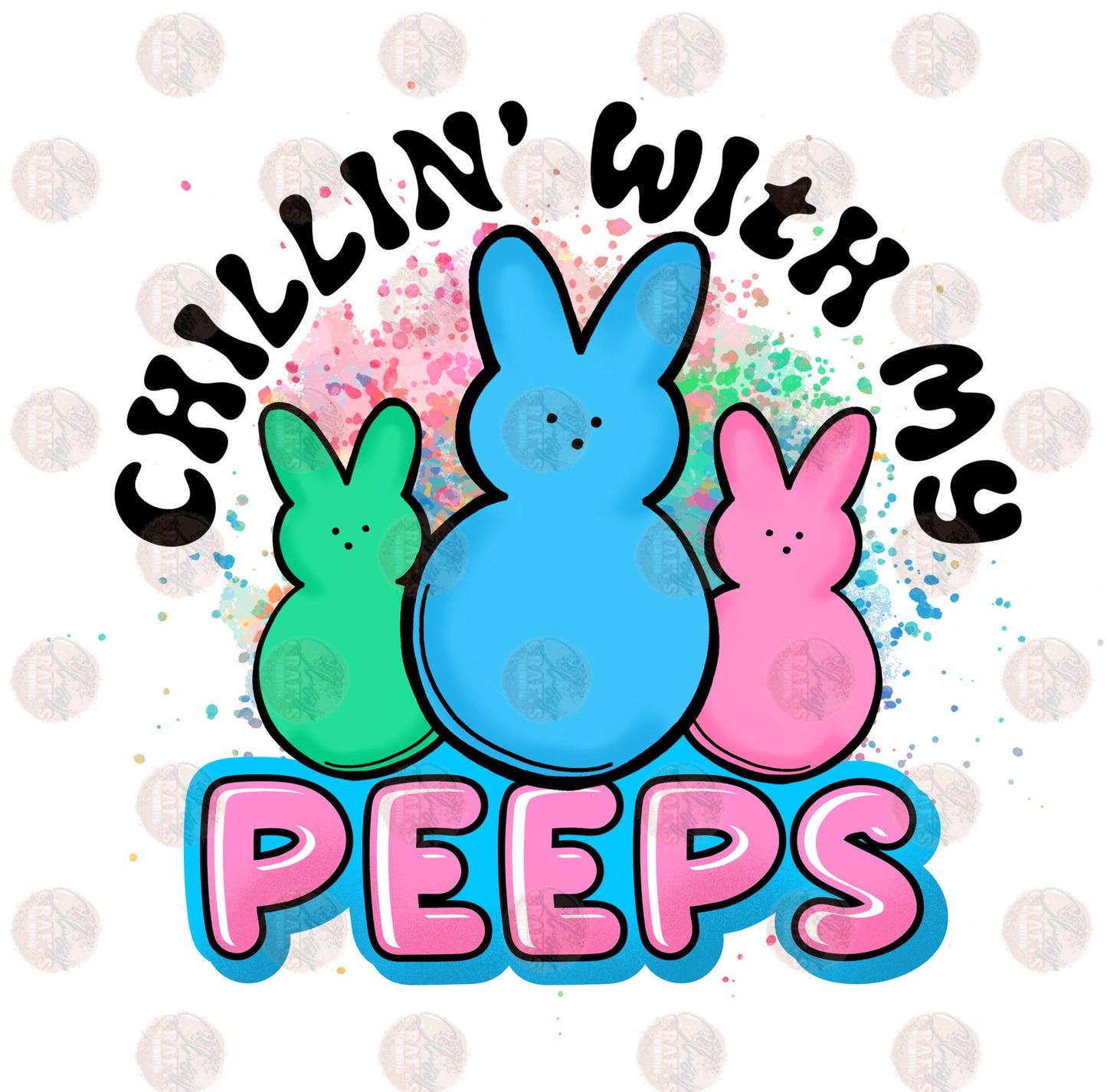 Chillin With My Peeps Squish Transfer