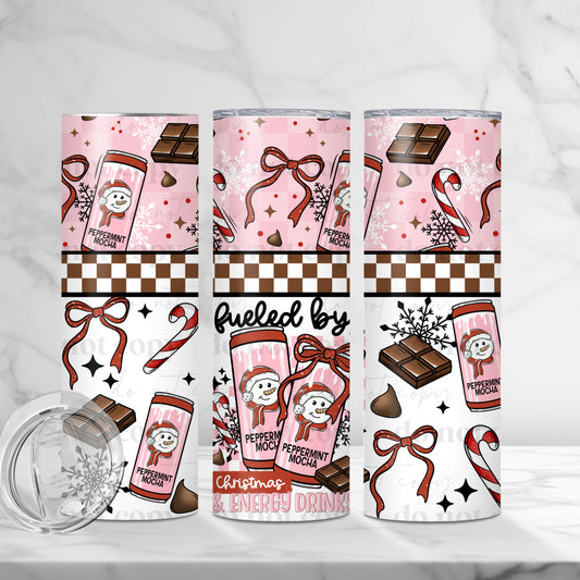 Christmas Energy Tumbler Wrap Transfer