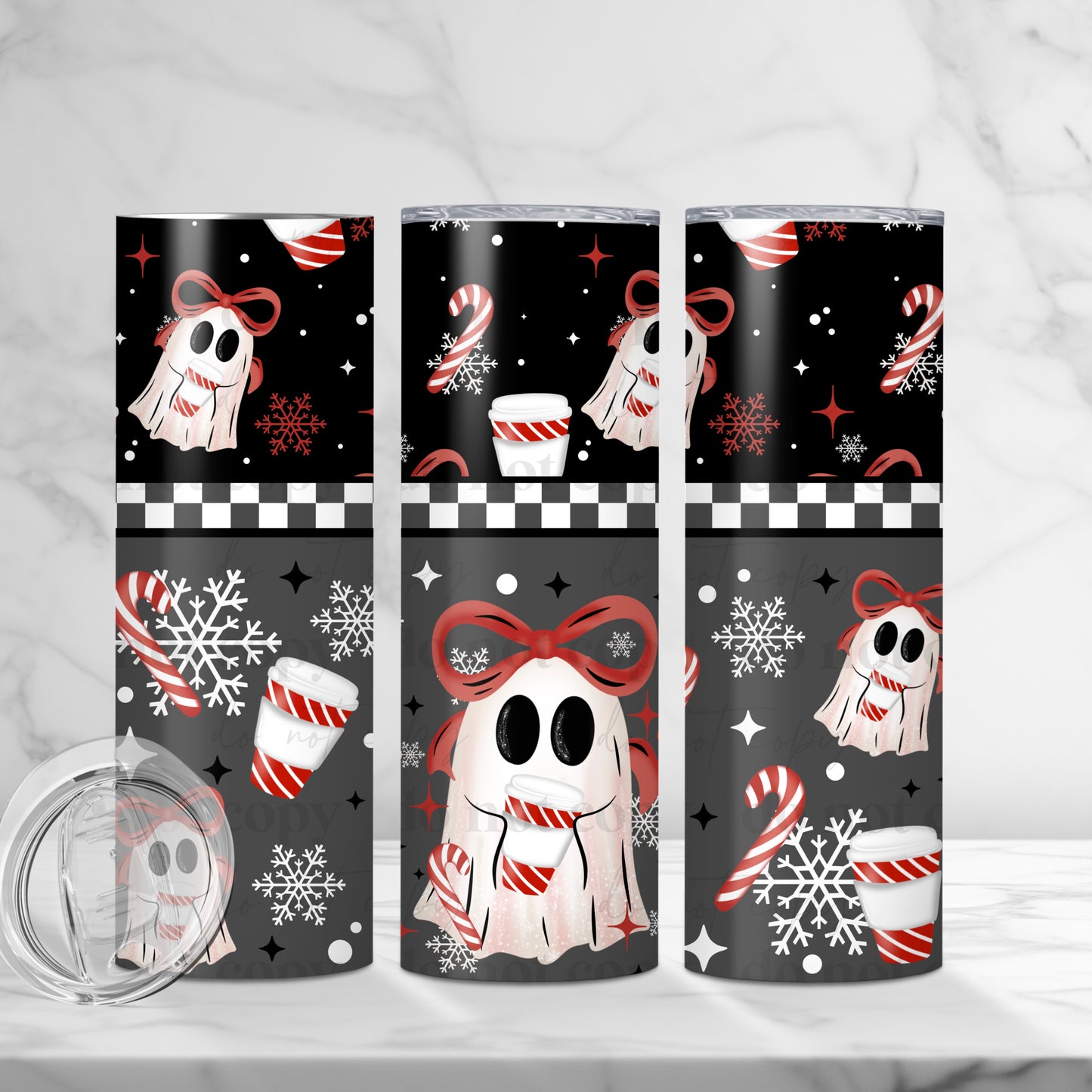 Christmas Ghost Tumbler Transfer