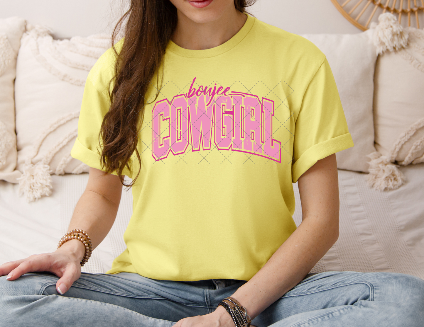 Boujee Cowgirl Distressed Transfers