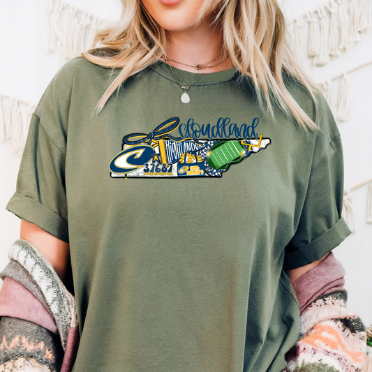 Cloundland Highlanders Game Day Coquette Transfer