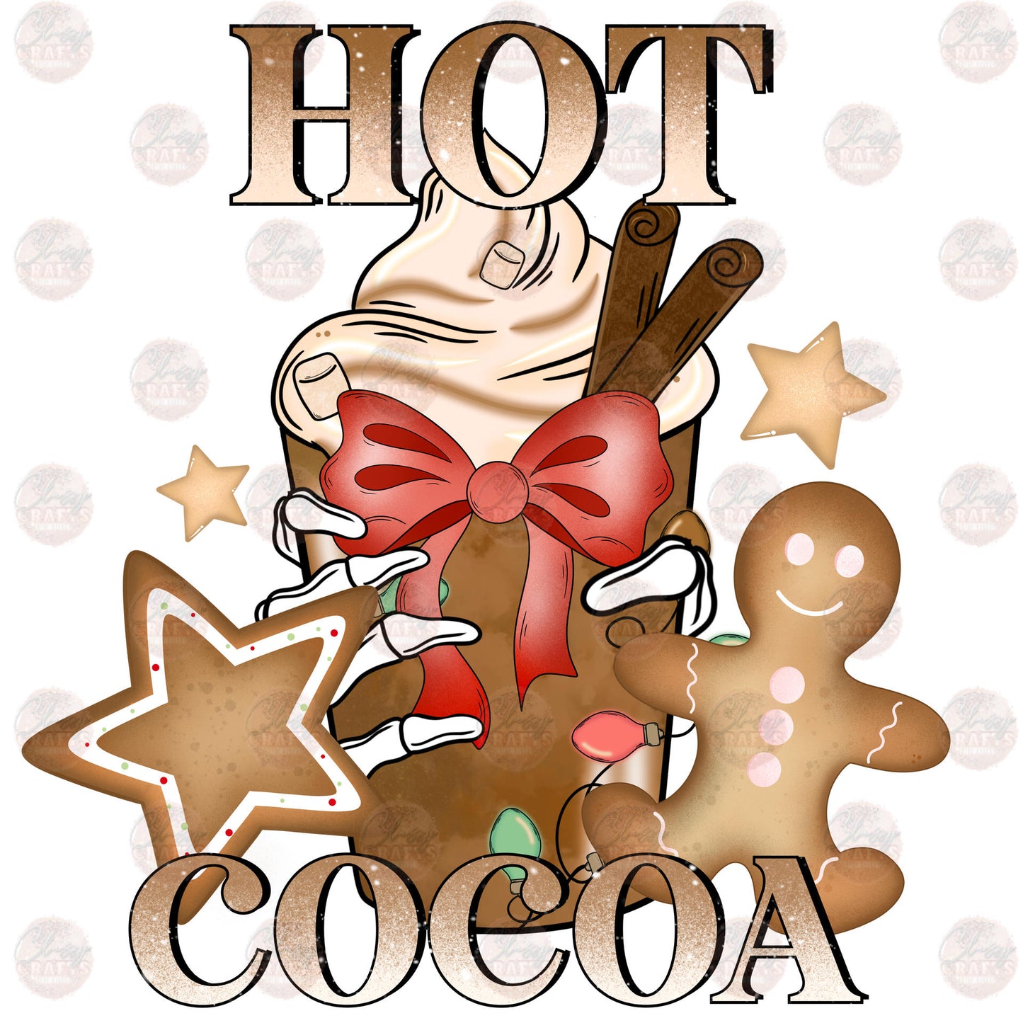 Cocoa Gingerbread Christmas Transfer