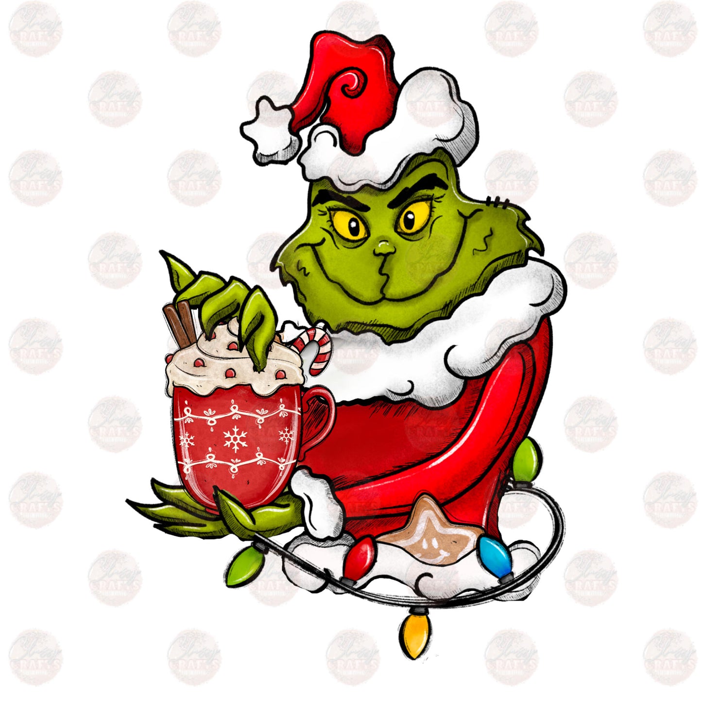 Coffee & Christmas Grump Style Pocket Transfer