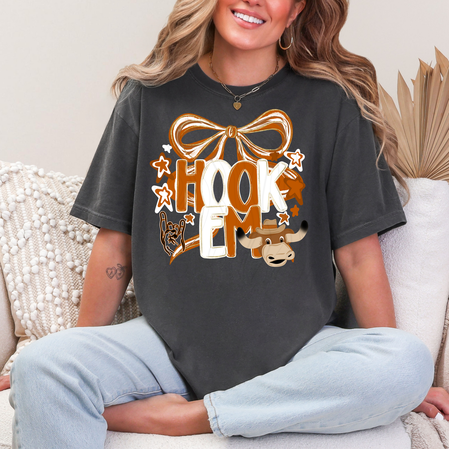 College Bows Hook Em Transfer