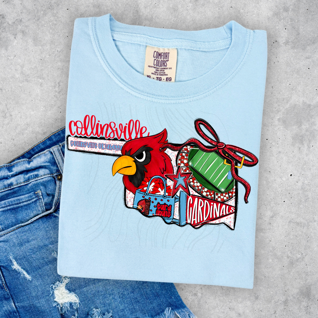 Collinsville Cardinals Game Day Coquette Transfer