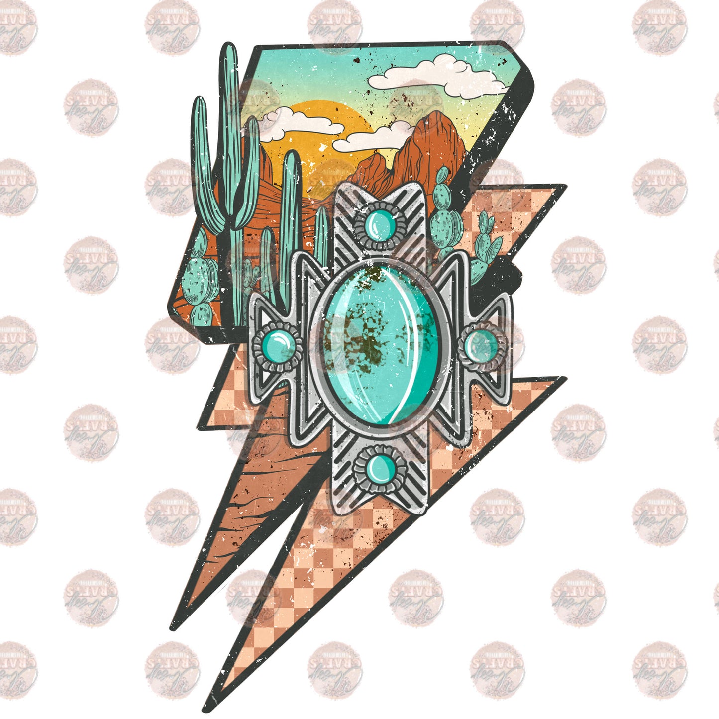 Concho Lighten Bolt Transfer