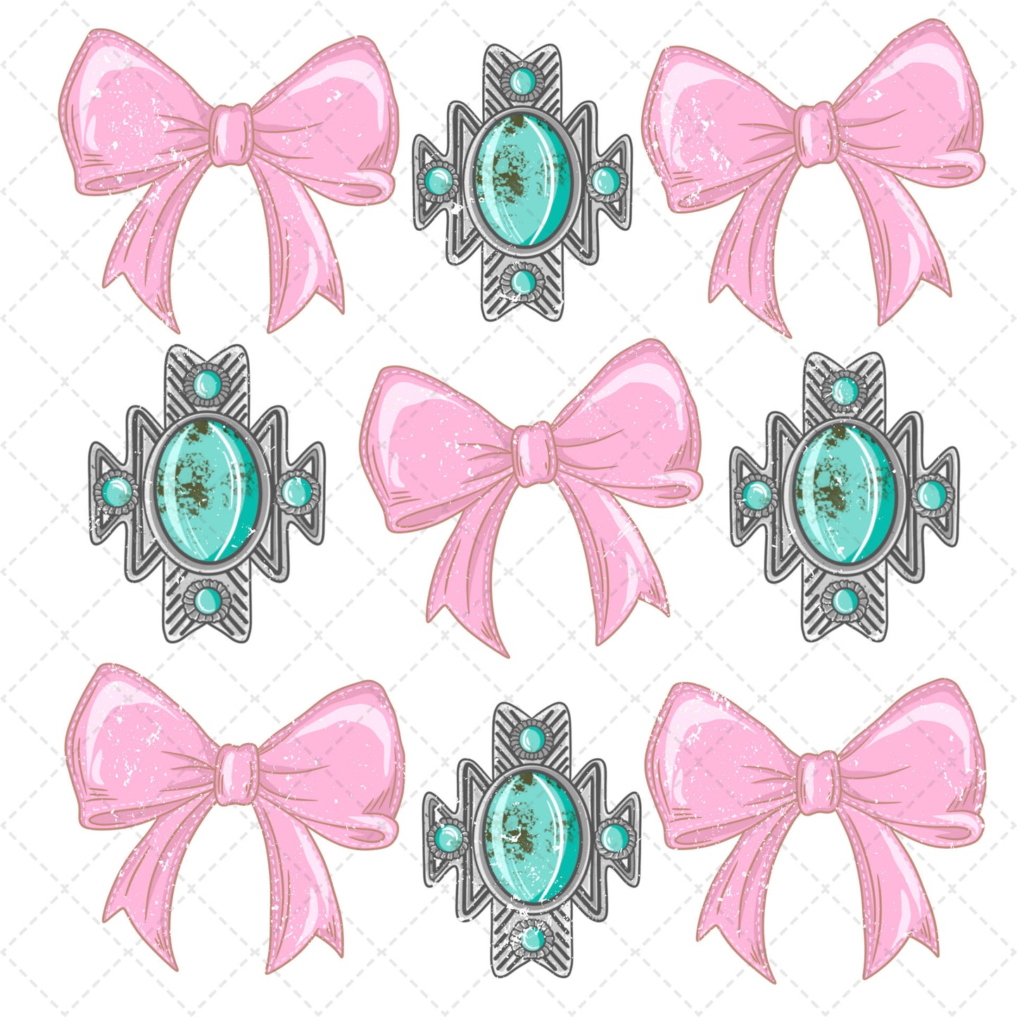 Conchos And Bows Transfer