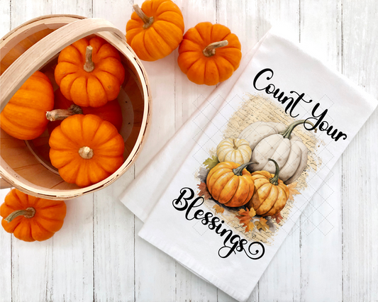 Count Your Blessings Tea Towel Transfer