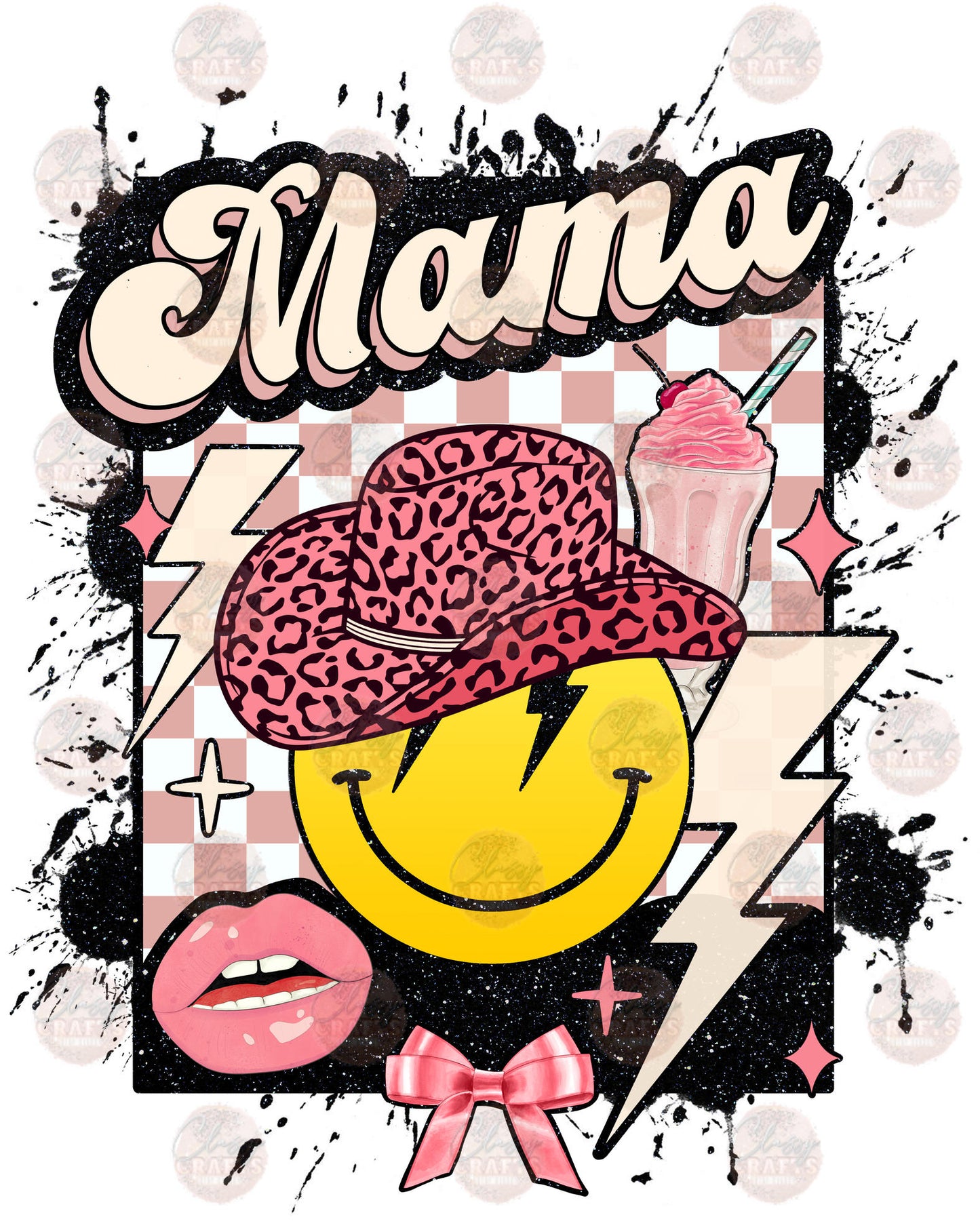 Cowgirl Mama Smiley Transfer