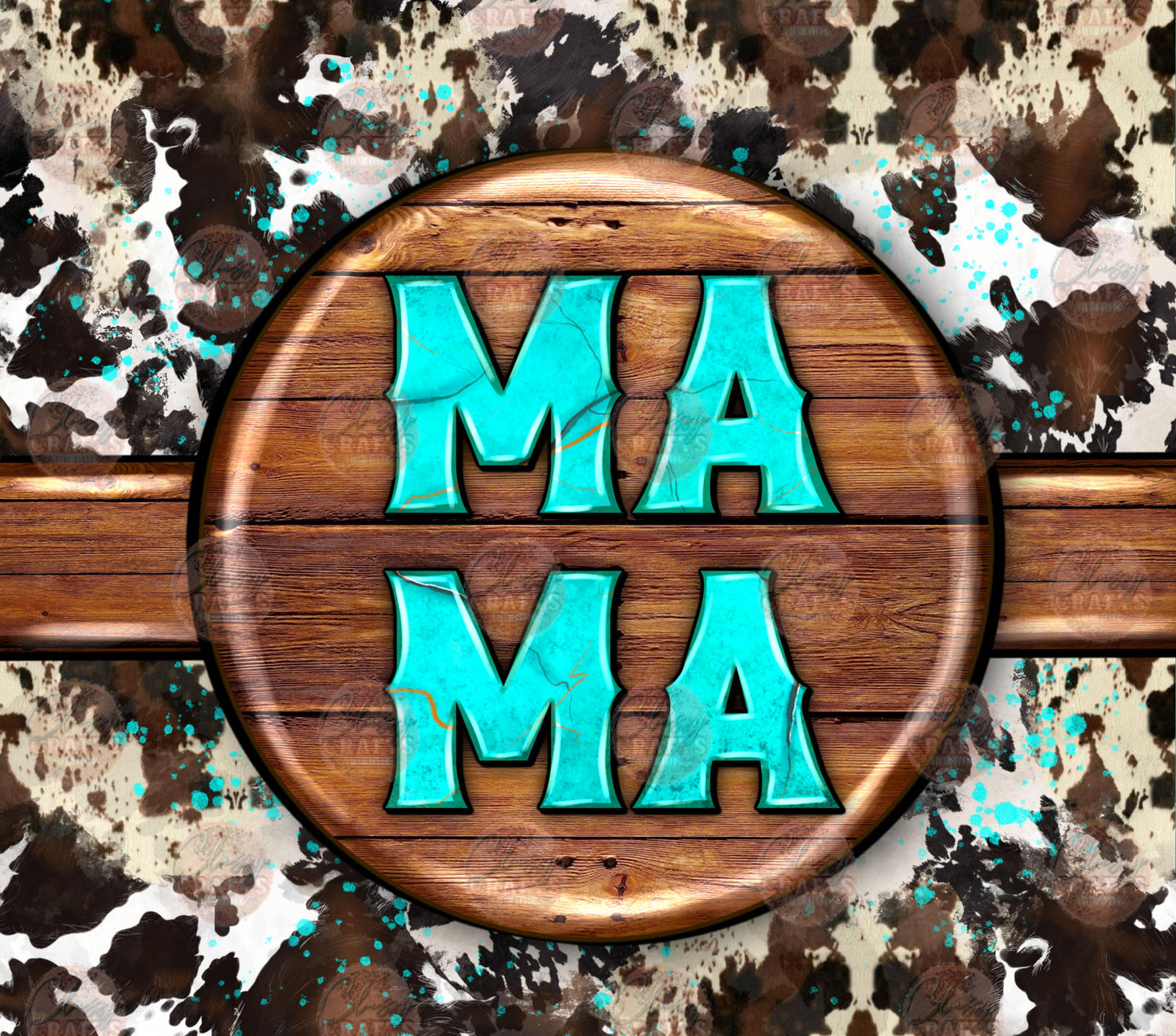 Cowhide MaMa Tumbler Wrap