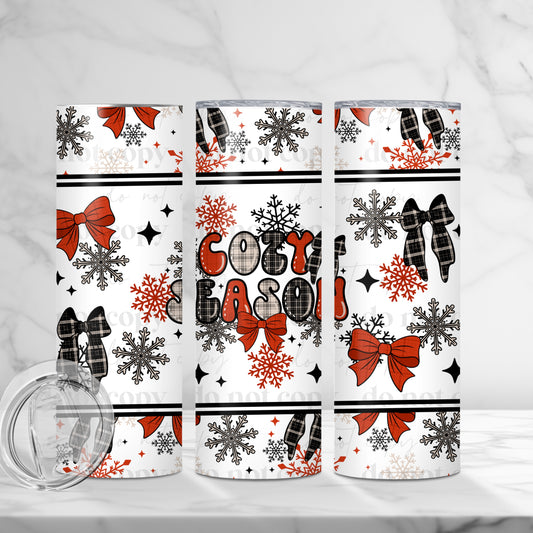 Cozy Season Plaid  Wrap Tumbler Transfer