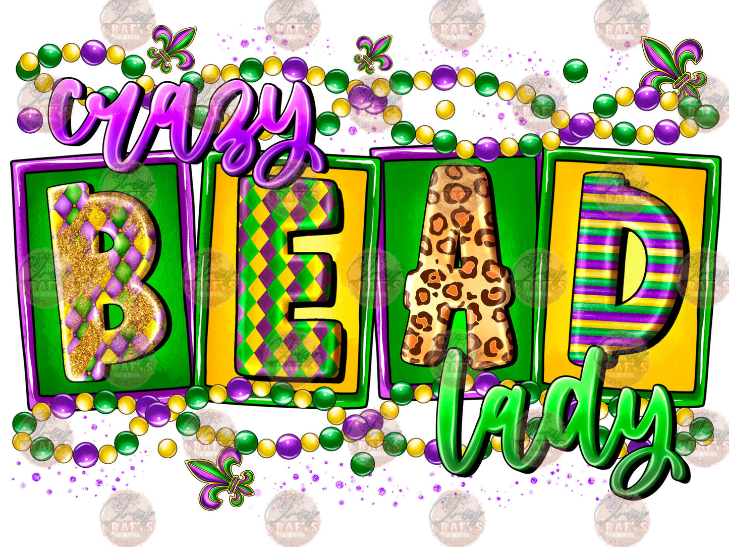 Crazy Bead Lady Transfers