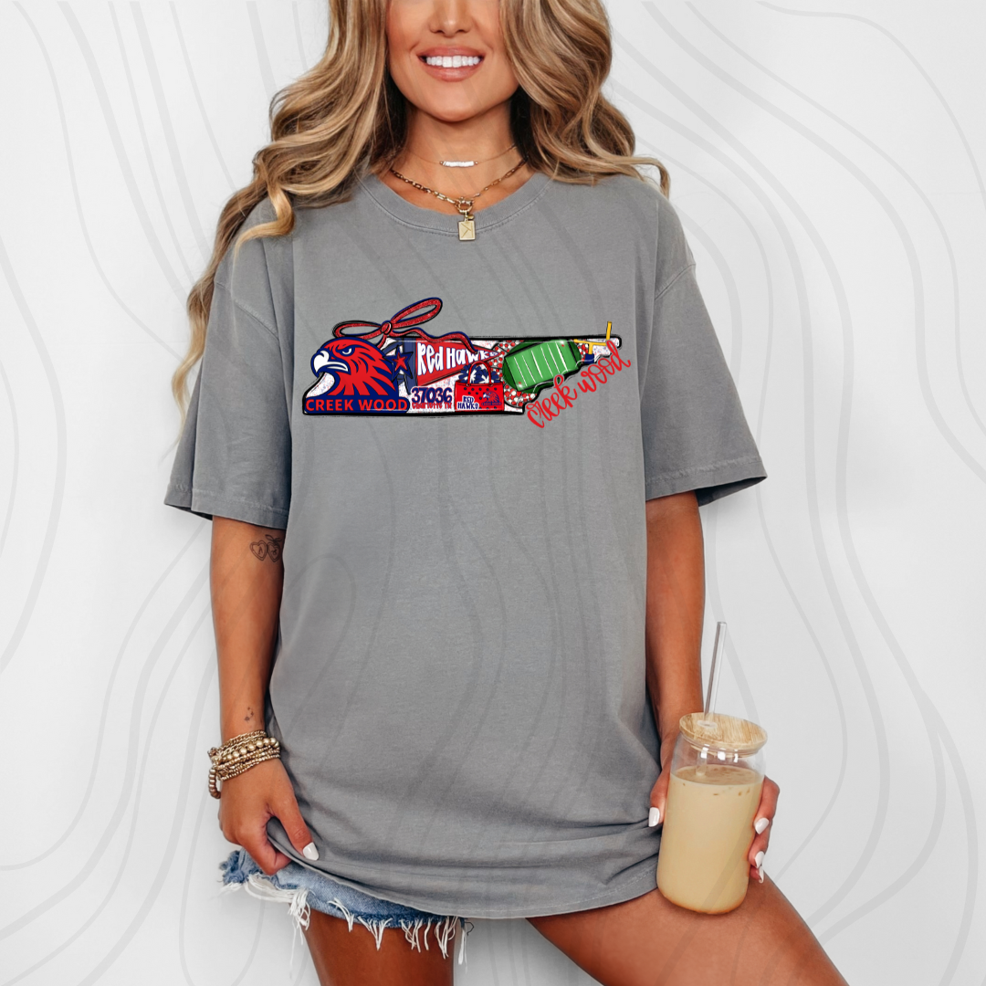 Creek Wood Red Hawks Game Day Coquette Transfer