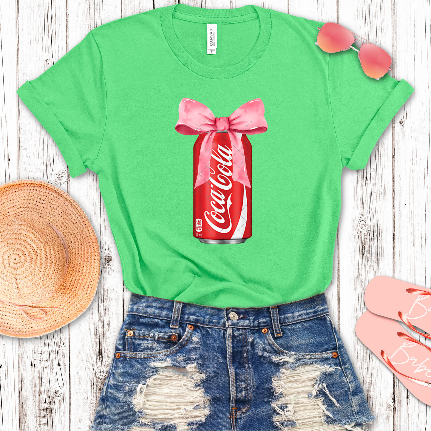 Crisp Red Soda with Bow Tansfer