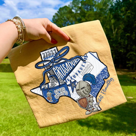 Crockett Elementary Crusaders Game Day Coquette Transfer