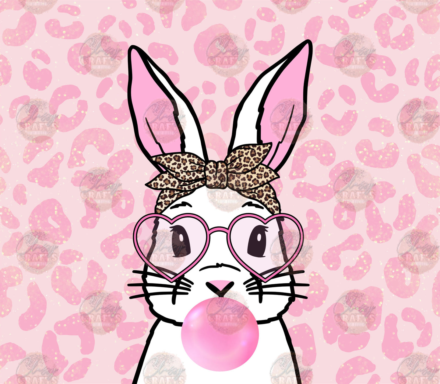 Cute Bunny Tumbler Wrap