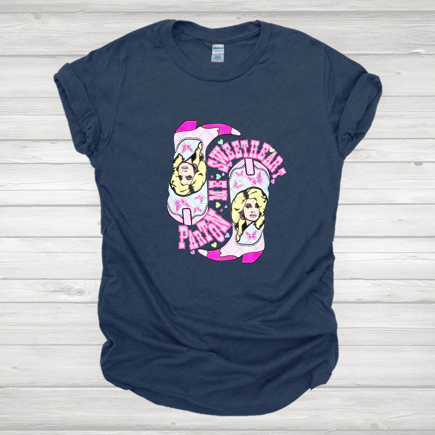D.P. Pink Cowboy Boots Transfer