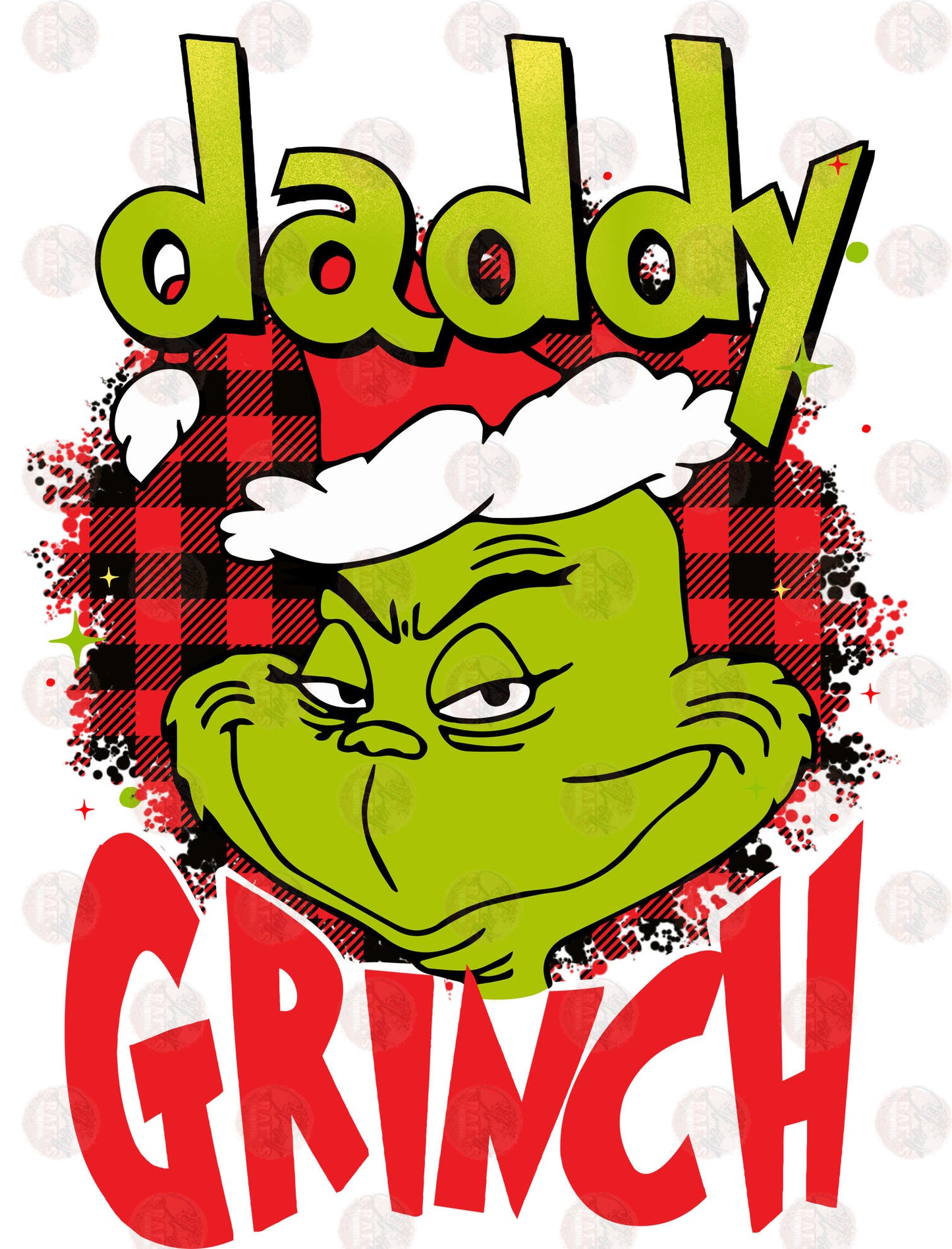 Daddy Grump Plaid Transfer
