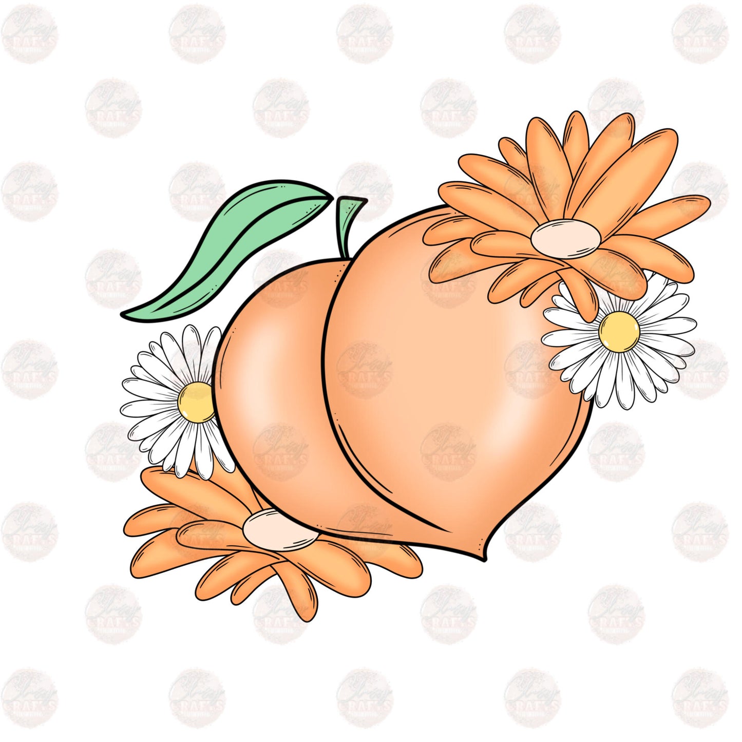 Daises & A Peach Transfer