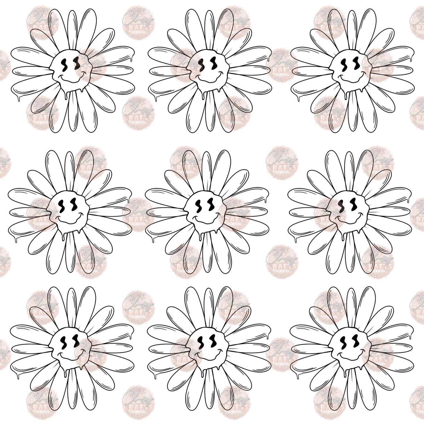 Daisy Smiley Grid Transfer