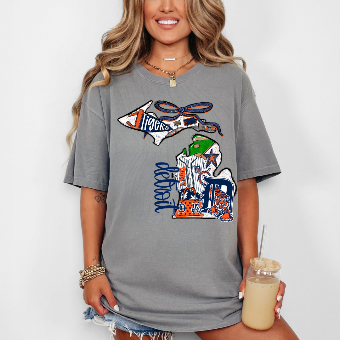 D Tigers Game Day Coquette Transfer