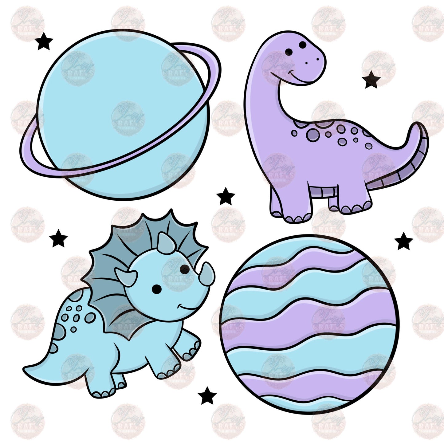 Dinos & Planets - Sublimation Transfers