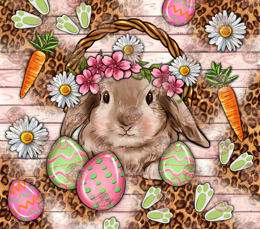 Easter Bunny Leopard Tumbler Wrap