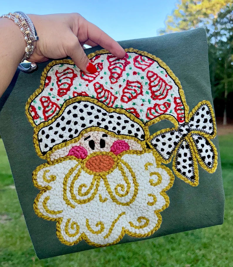 FAUX YARN SANTA TRANSFER