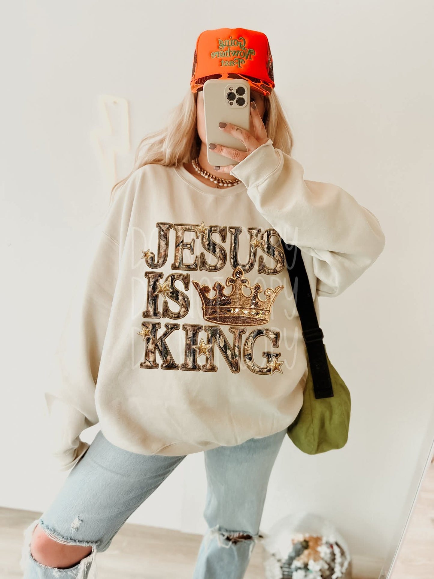 Jesus Is King Camo Transfer