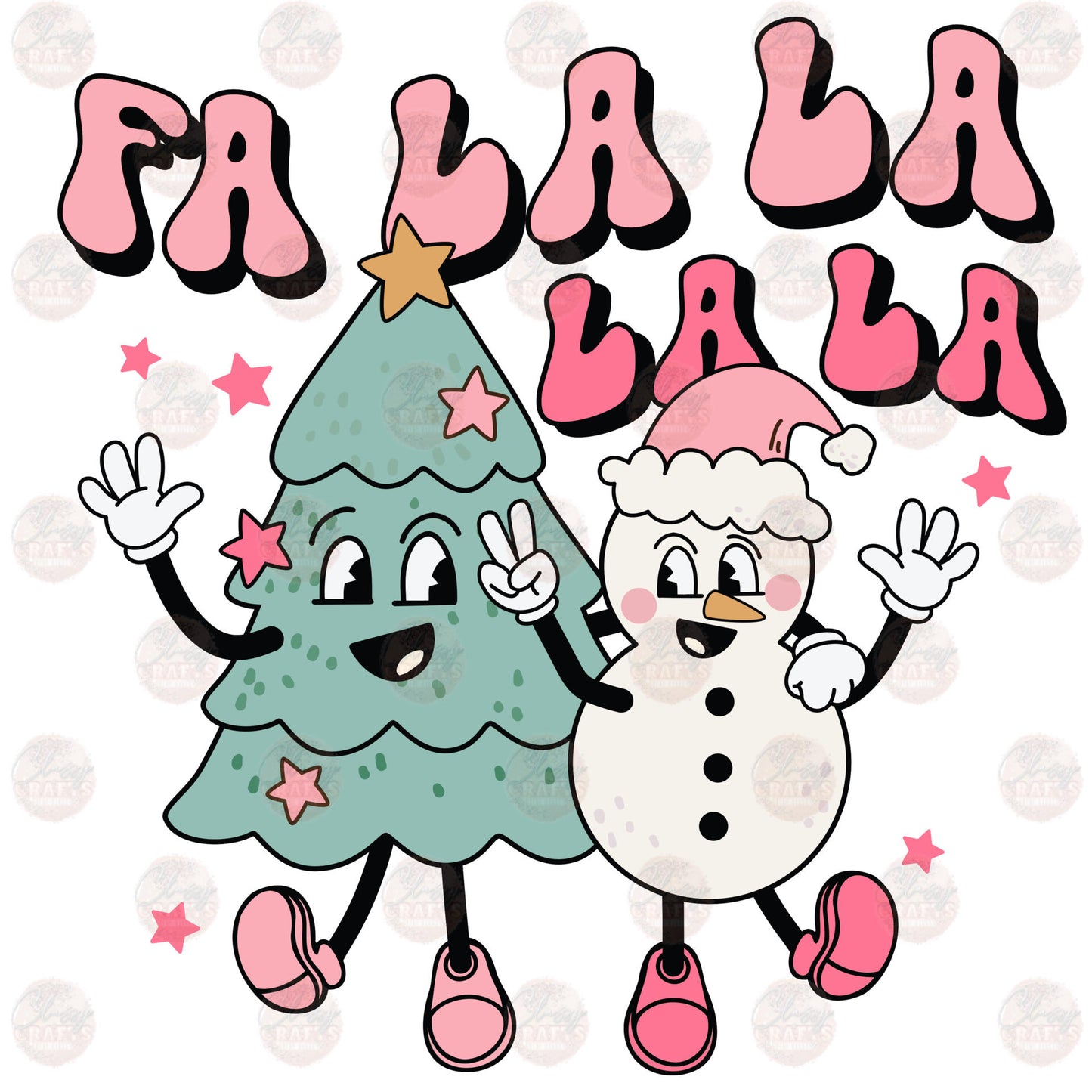 Fa La La La Christmas Buddies Transfer