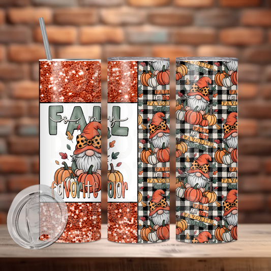 Fall Favorite Color Tumbler Wrap Transfer