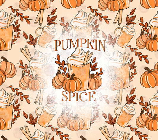 Fall Pumpkin Spice Tumbler Wrap
