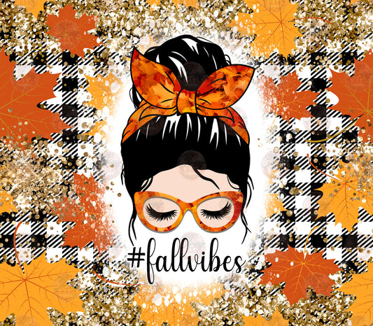 Fall Vibes Glitter Tumbler Wrap
