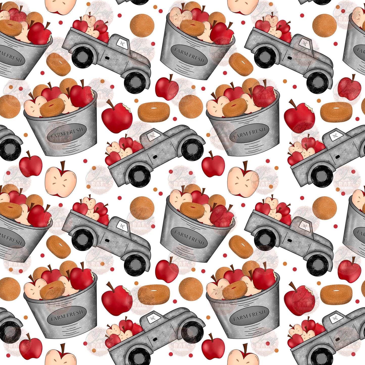 Farm Fresh Apples Seamless Tumbler Wrap