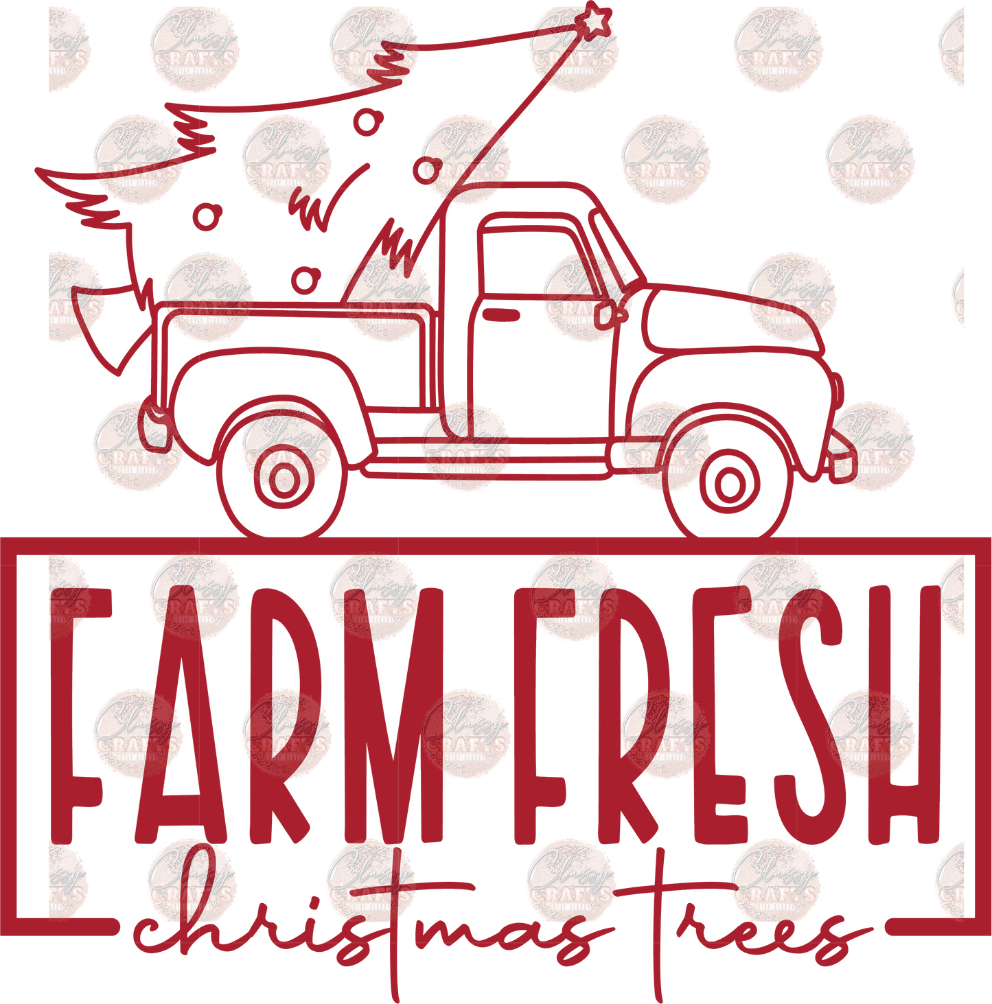 Farm Fresh Trees Red Truck Transfer