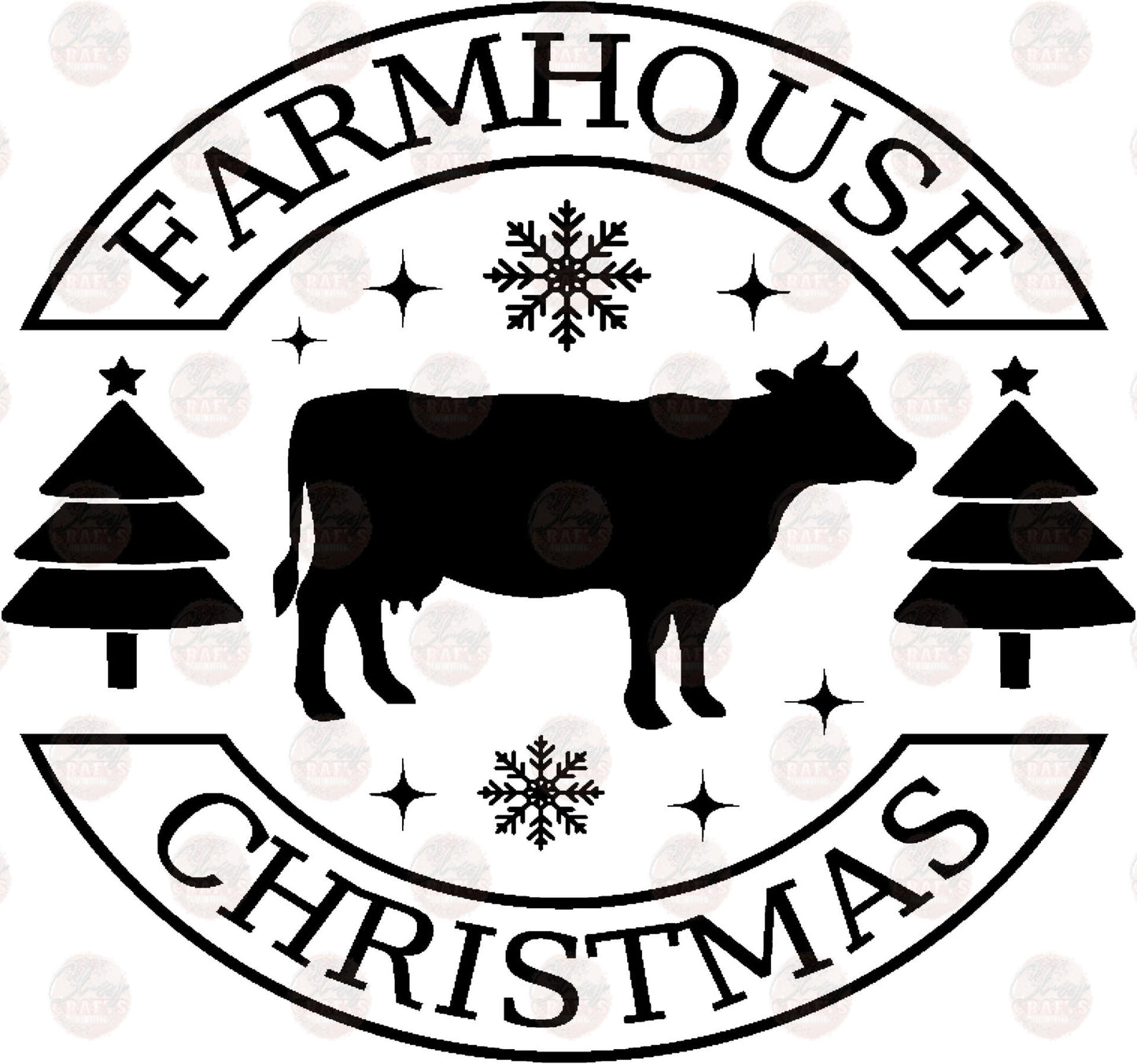 Farm House Christmas Transfer
