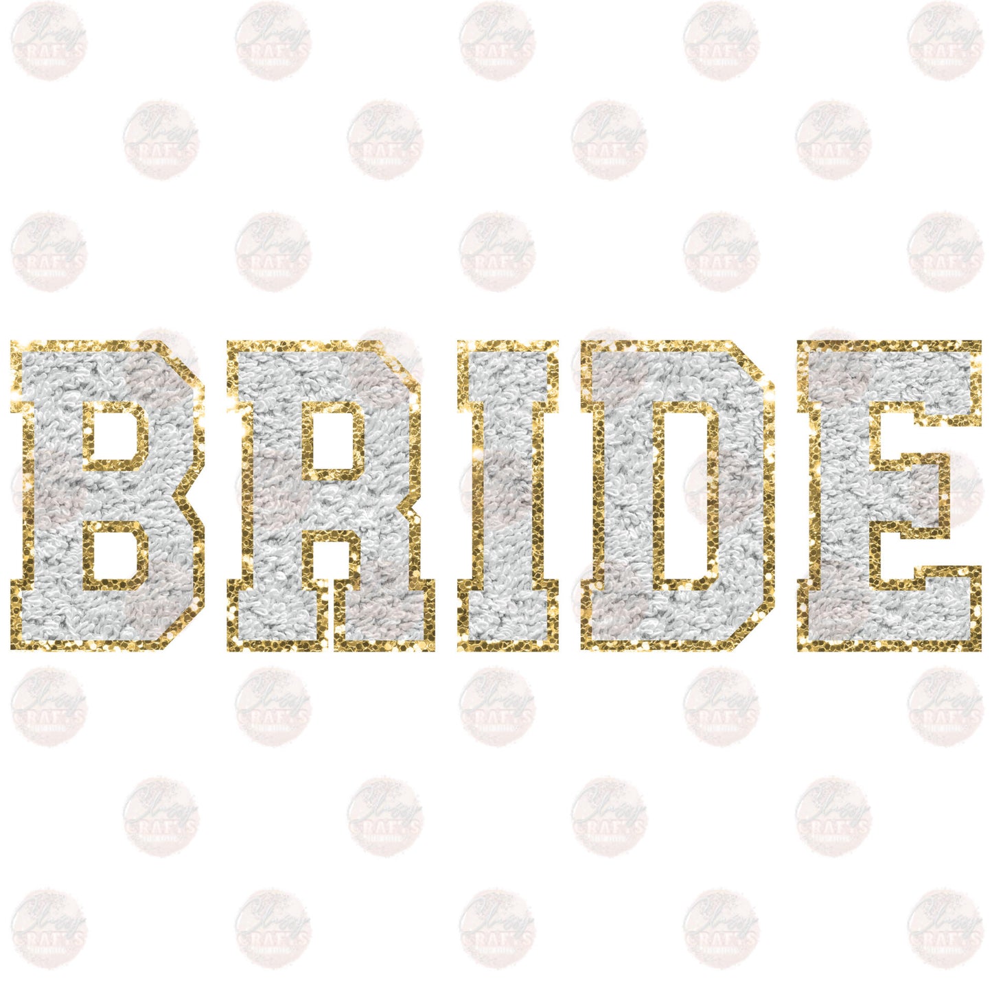 Faux Chenille Bride Transfers