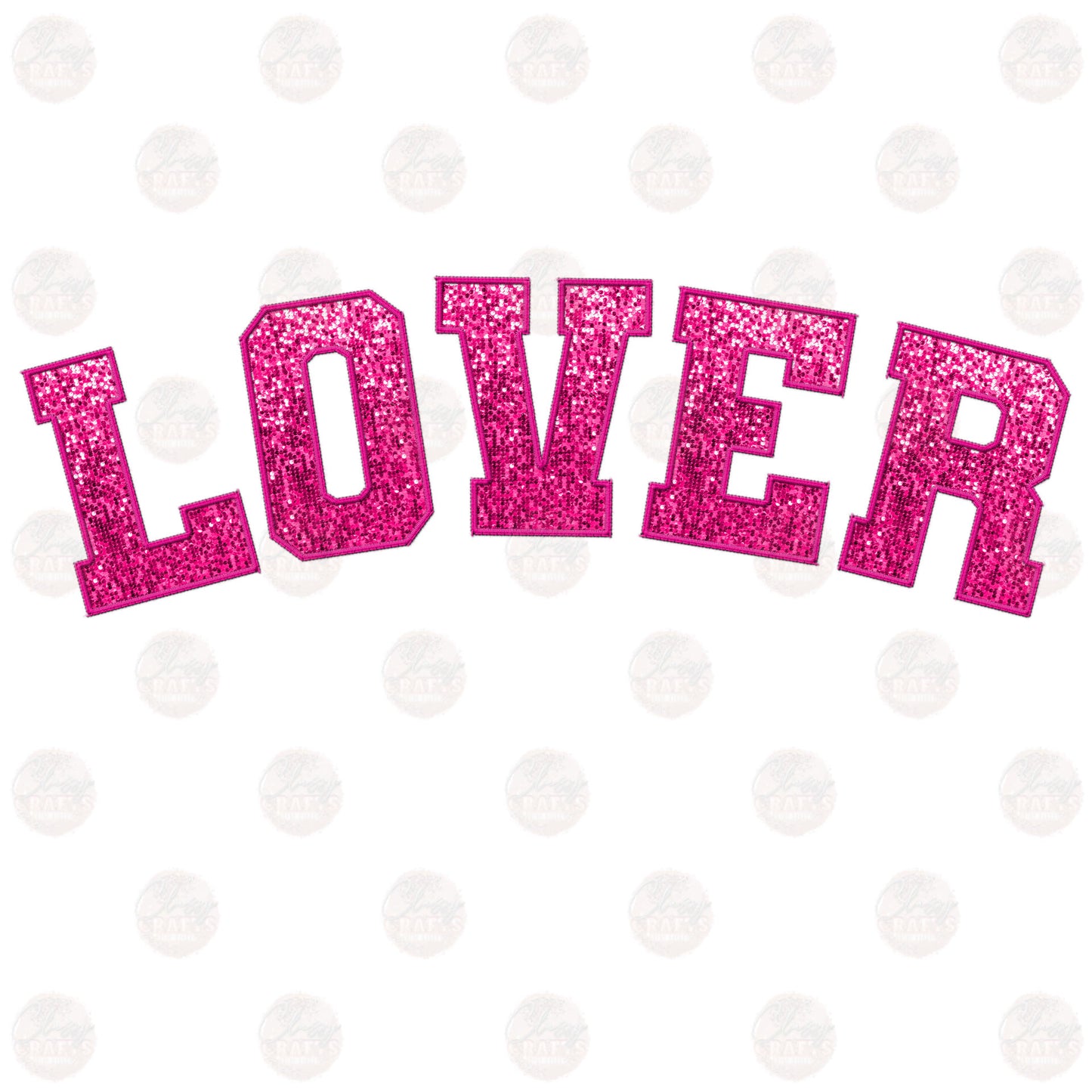 Faux Glitter Lover Transfer