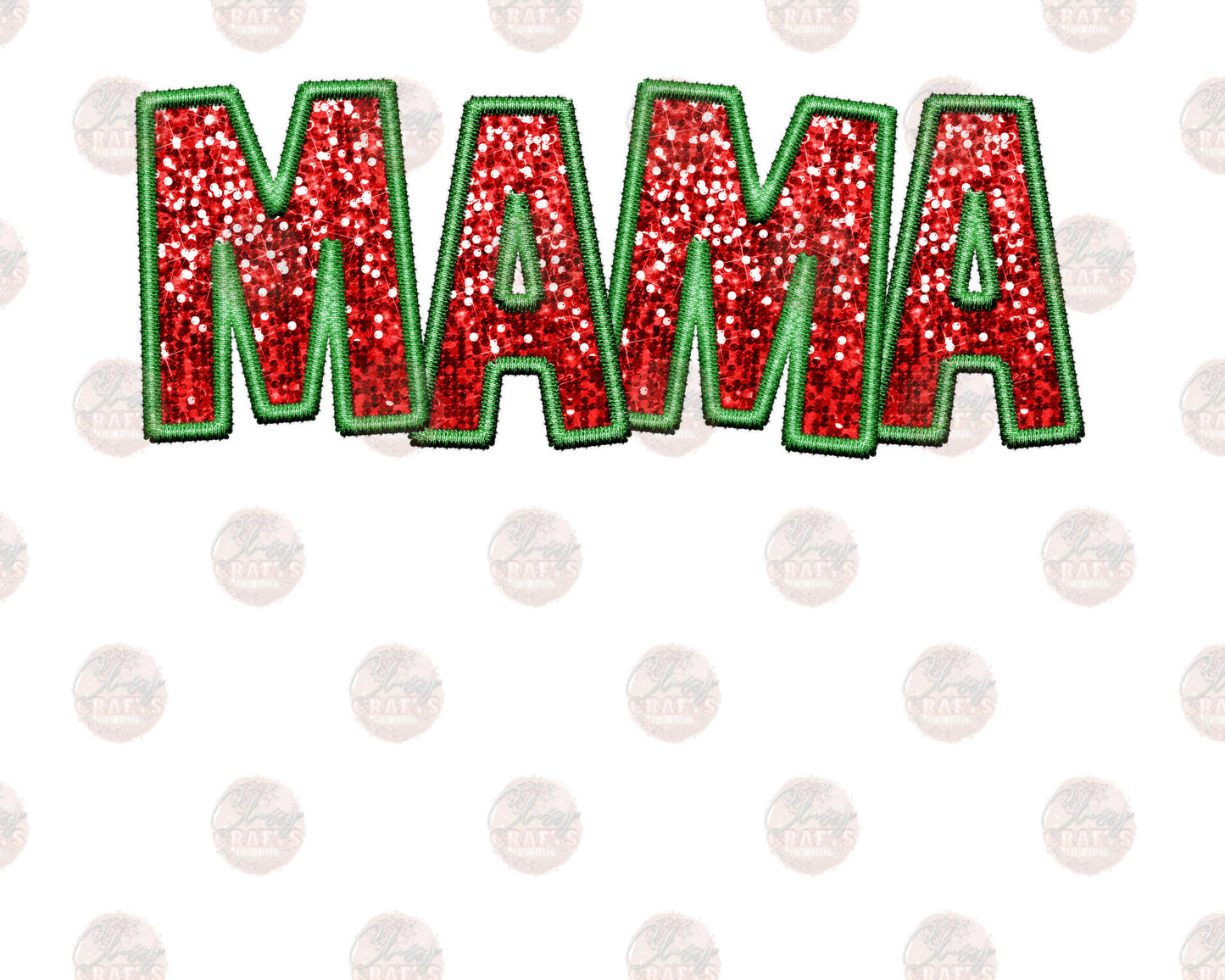 Faux Sequin Mama Transfers