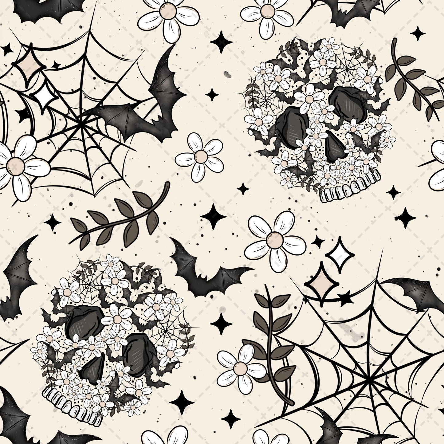 Floral Skelly Tumbler Wrap
