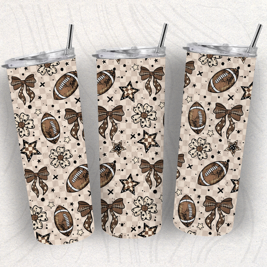 Football Bows And Stars Seamless Transfer