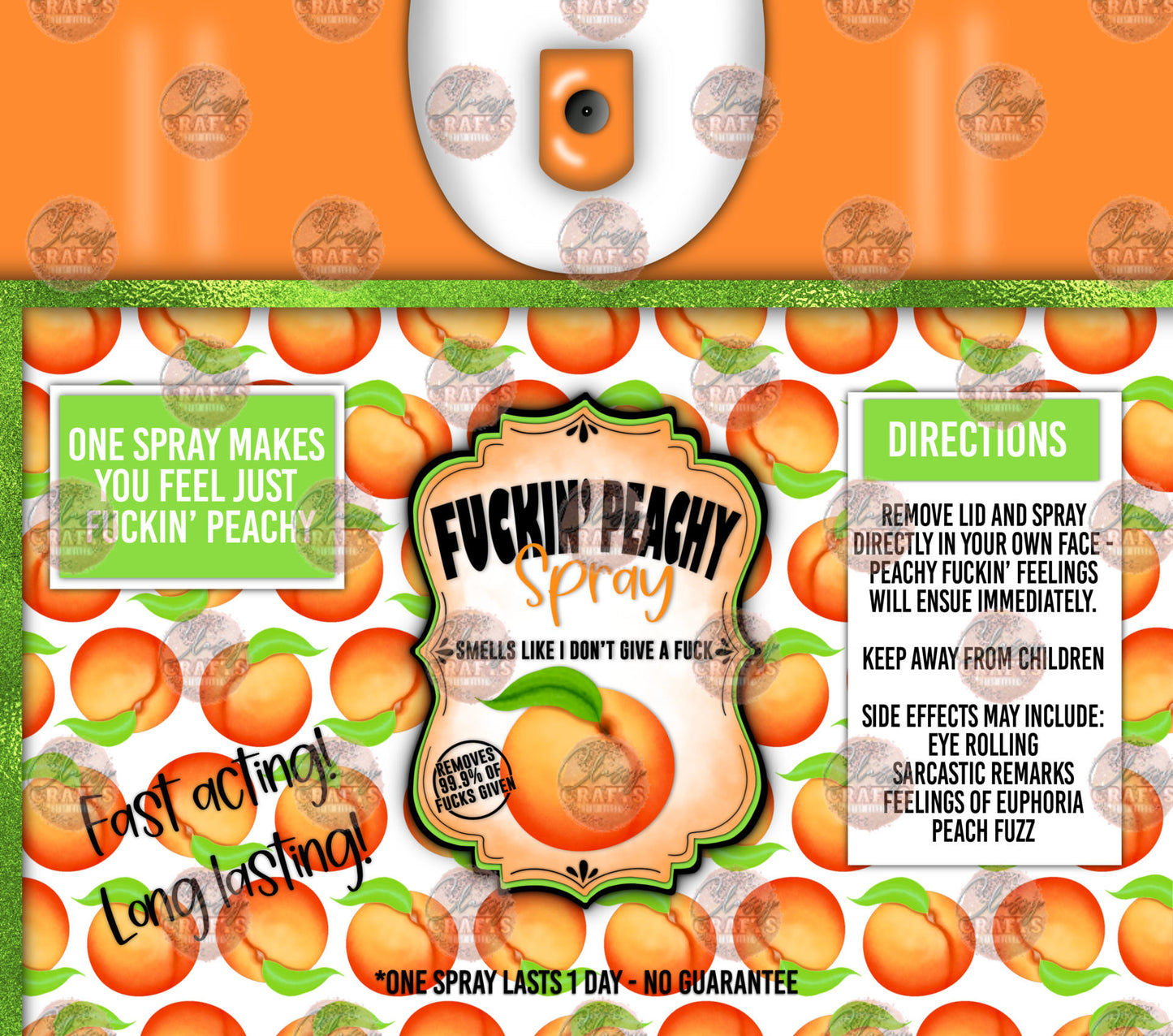 Freaking Peachy Tumbler Wrap