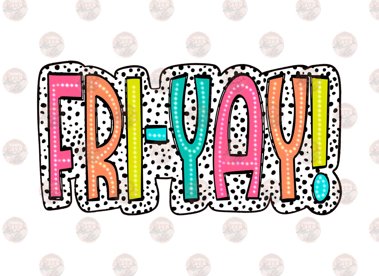 Fri-Yay Dalmation Dots Transfer