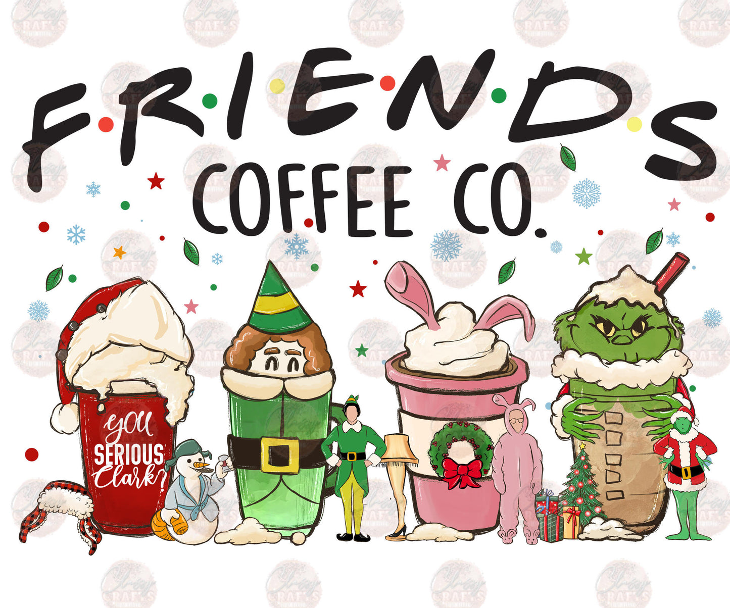 Friendly Christmas Coffee Transfer