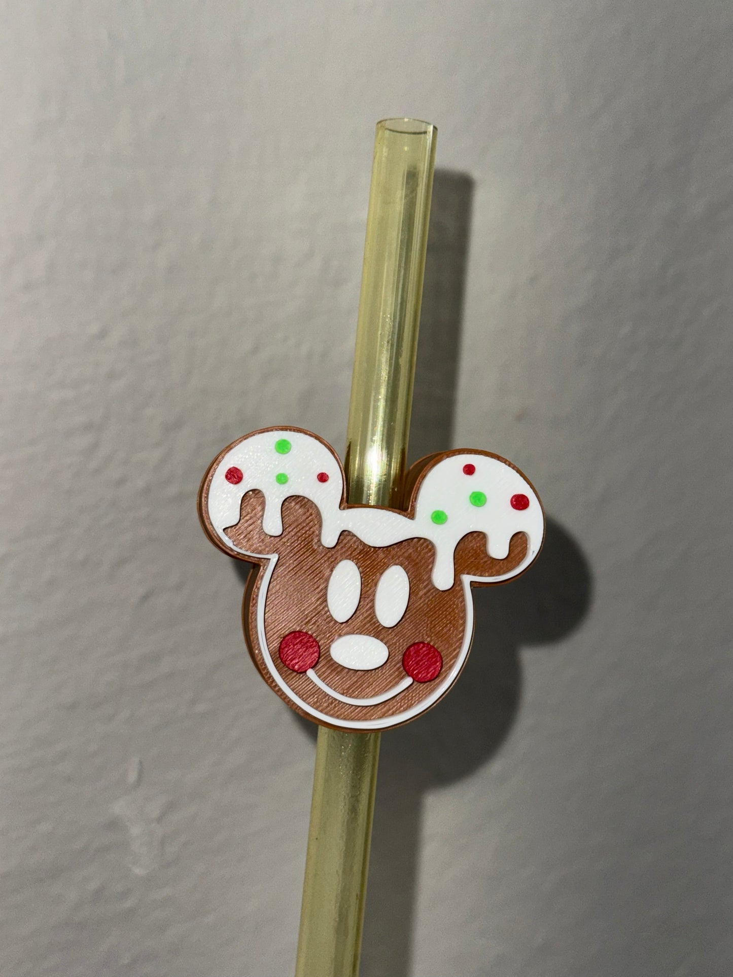 Mouse Christmas - 3D Printed Straw Topper
