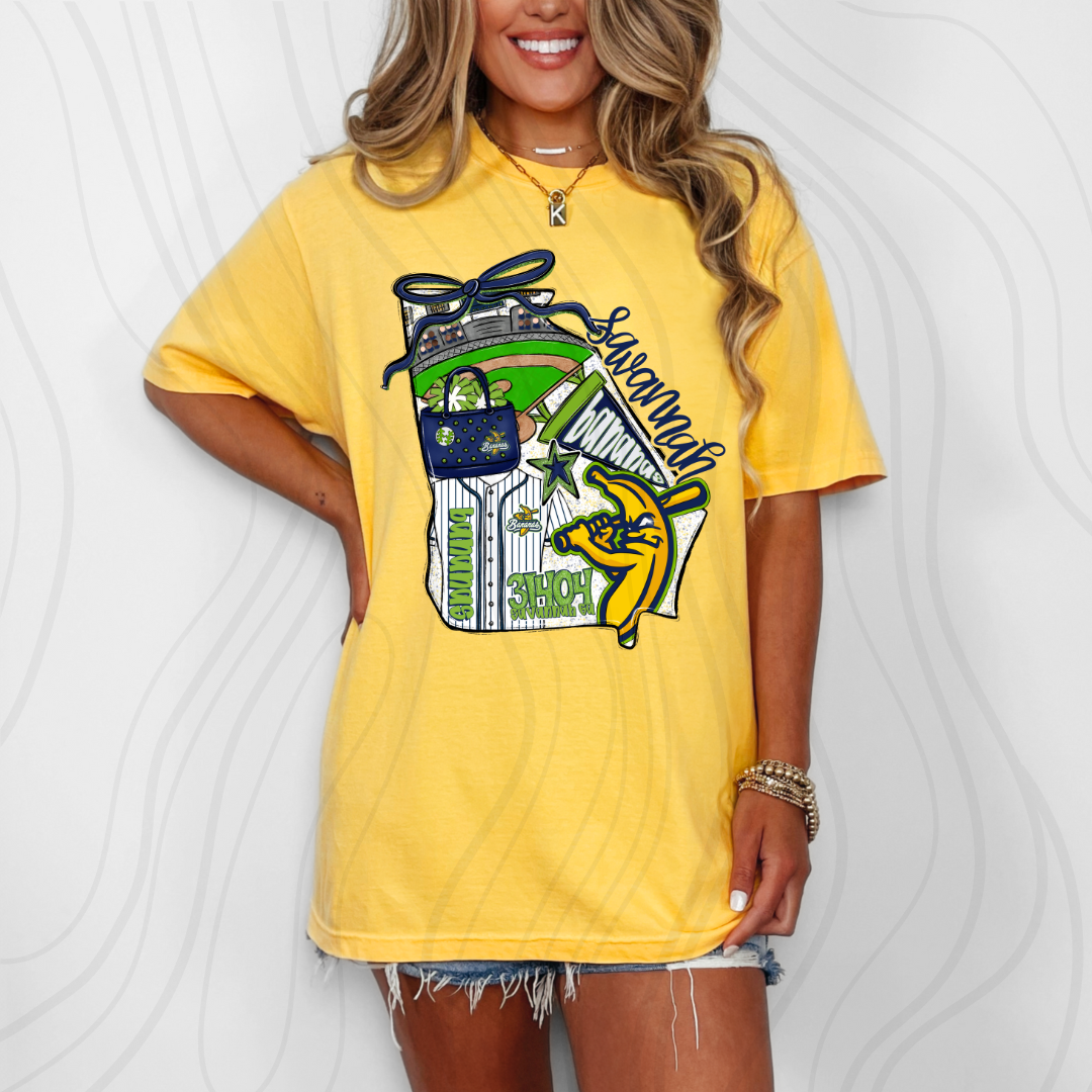 GA Bananas Game Day Coquette Transfer