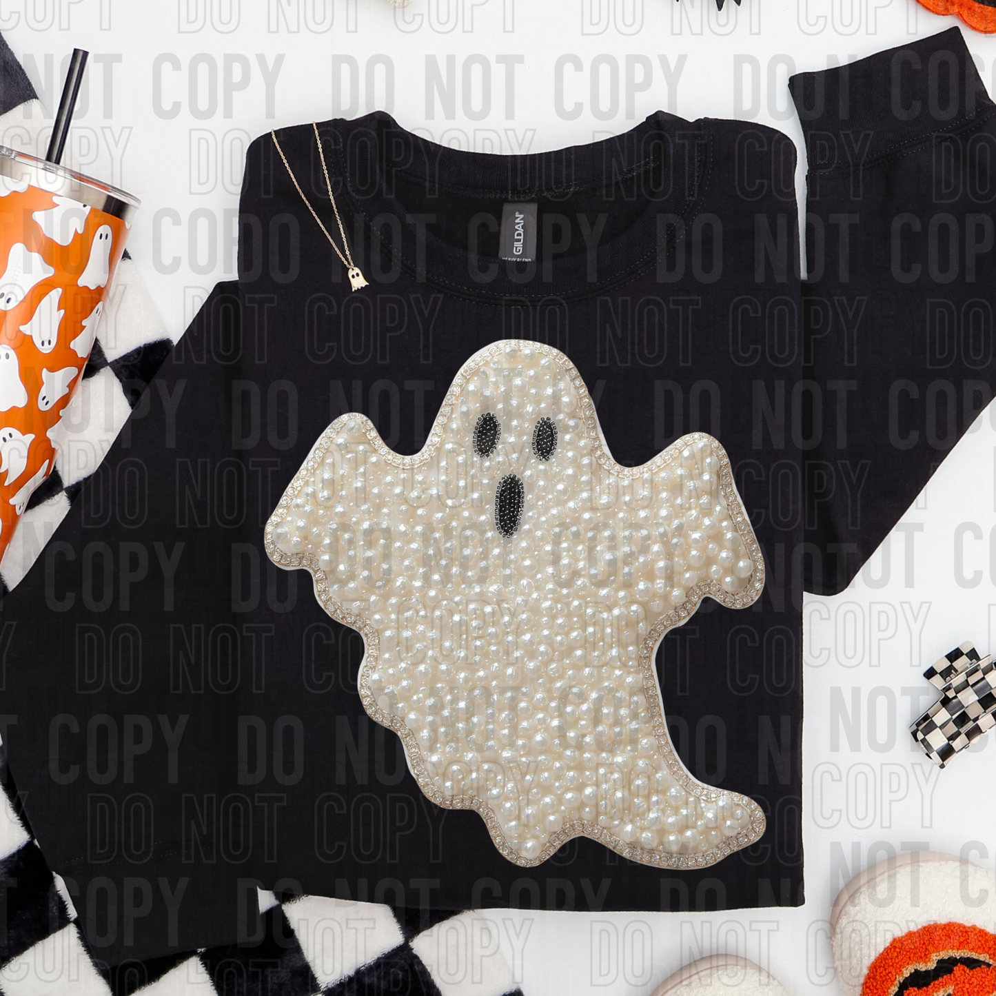 GHOST FAUX PEARLS TRANSFER