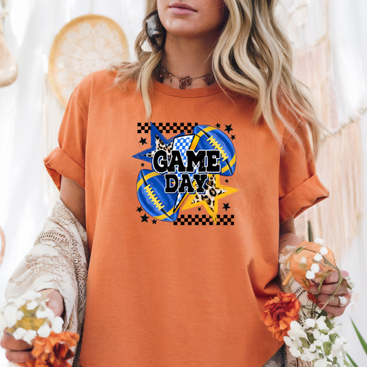 Game Day Blue And Yellow Transfer